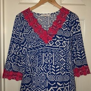 Patterned Shift Dress